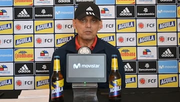 Reinaldo Rueda durante la conferencia de prensa antes de enfrentar a Per&uacute;.