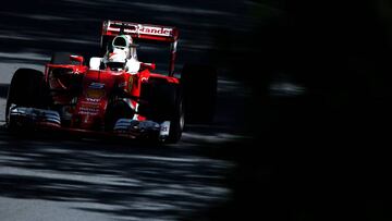 Sebastian Vettel durante el GP Canad¨¢ 2016.