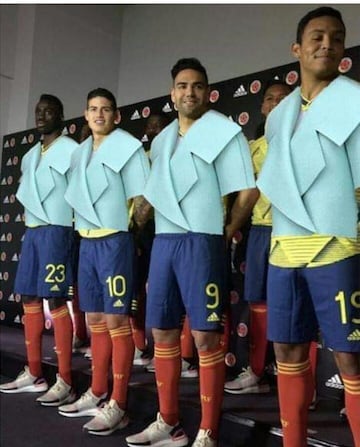 La Selección Colombia presentó su nueva camiseta y los memes no se hicieron esperar. 