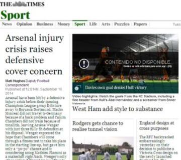 Portadas de la prensa extranjera