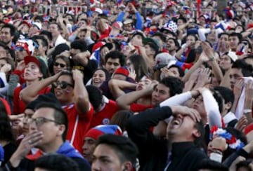 Hinchas chilenos vivieron la final con entusiasmo. 