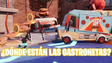 Fortnite Battle Royale - Desafío de Entrega en el centro: baila o usa un gesto entre dos gastronetas