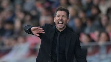 Simeone, en el partido ante el Girona.