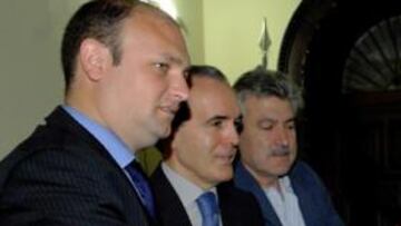 <b>CONFIADO. </b>Federico Souza se verá hoy con los administradores y confía en que siga Gorosito, según desveló ayer en rueda de prensa.