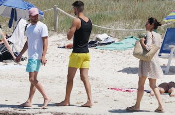 Zidane de vacaciones con su familia en la playa