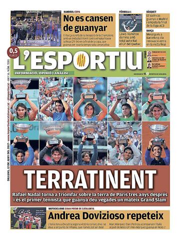 Lunes, 12 de junio de 2017 | Portada de 'L'Esportiu'