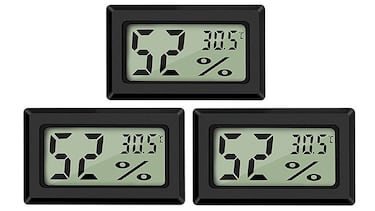 Tenemos unos termómetros digitales con higrómetro y 12.000 valoraciones en Amazon