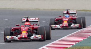 En 2014 Kimi vuelve a Ferrari donde tiene a Fernando Alonso como compañero de Equipo