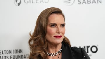 Brooke Shields poses during arrivals at the Elton John party to celebrate the Oscars at the 95th Academy Awards in Los Angeles, California, U.S., March 12, 2023. REUTERS/Lauren Justice