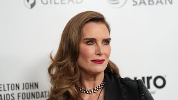 Brooke Shields poses during arrivals at the Elton John party to celebrate the Oscars at the 95th Academy Awards in Los Angeles, California, U.S., March 12, 2023. REUTERS/Lauren Justice