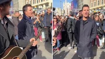 Dani Mart¨ªn sorprende con un concierto en mitad de Madrid