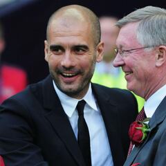 Guardiola offers best wishes to "Manchester United family" following Ferguson surgery