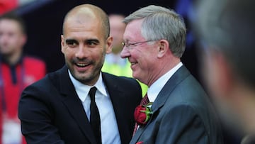 Pep Guardiola y Sir Alex Ferguson.