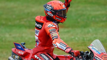 Marc Márquez con la Ducati de MotoGP.