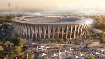 El velódromo UCI C1 proyectado en Hudayriat Island, Abu Dhabi, Emiratos Árabes Unidos.