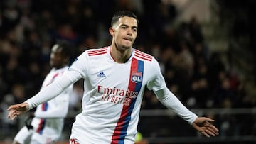 Romain Faivre celebra uno de sus goles contra el Lorient.