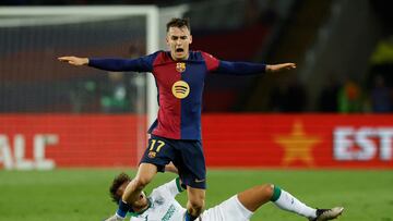Marc Casadó, en un momento del partido ante el Getafe.