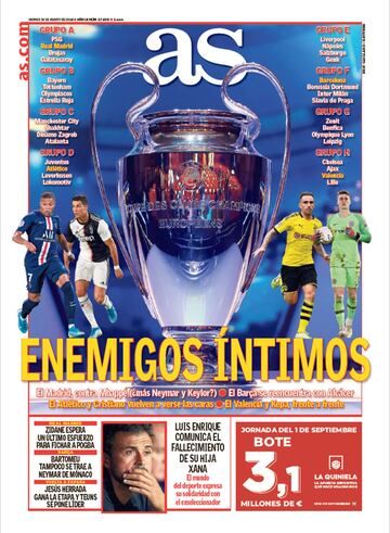 Las portadas de AS de agosto