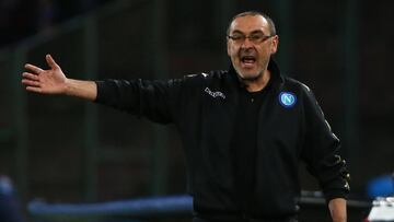 Football Soccer - Napoli v Real Madrid - UEFA Champions League Round of 16 Second Leg - Stadio San Paolo, Naples, Italy - 7/3/17 Napoli coach Maurizio Sarri Reuters / Alessandro Bianchi Livepic