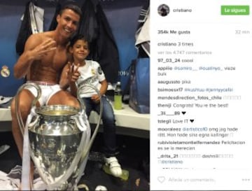 La celebración de los jugadores del Real Madrid en las redes sociales