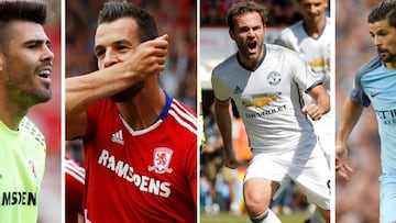 Valdés, Negredo, Mata y Nolito.