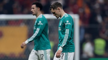 Florian Wirtz, jugador del Liverpool, tras el partido ante el Galatasaray en Champions League.