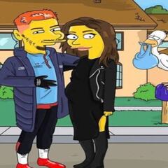 Chicharito y su novia fueron dibujados al estilo Simpson