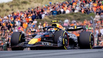 Checo Pérez sucumbe ante Ferrari en el GP de los Países Bajos