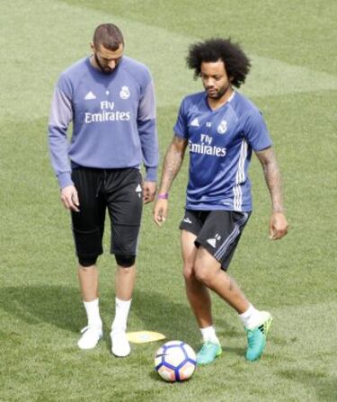 Benzema y Marcelo. 