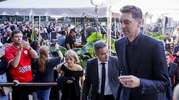 inductee Pau Gasol, en su entrada al Naismith Basketball Hall of Fame Class of 2023.