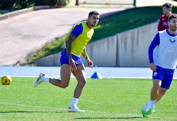 Chumi durante un entrenamiento.