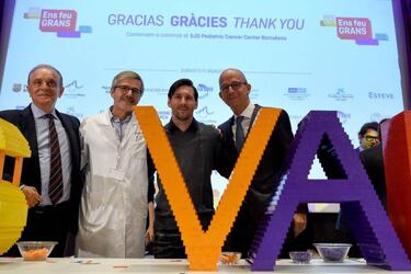 Messi: "I'm very happy to be able to help in the battle against cancer"