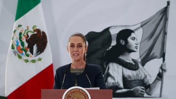 Mexico's President Claudia Sheinbaum speaks during an event marking the 87th anniversary of state oil company PEMEX, founded after the expropriation of foreign oil firms, in Mexico City, Mexico March 18, 2025. REUTERS/Henry Romero