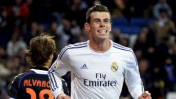 Bale estalló de alegría al marcar su tercer gol al Valladolid y su primer ‘hat-trick’ perfecto.