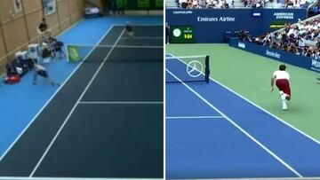 ¡Jugador chileno imitó a Federer con punto por fuera de la red!