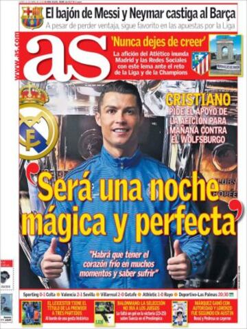 Portadas de la prensa mundial