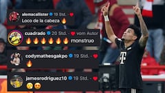 Las reacciones de James, Mac Allister, Gakpo... al golazo de Lucho Díaz