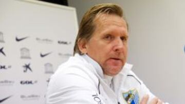 Schuster, en una rueda de prensa esta temporada.