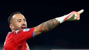 David Ospina of Napoli during the football Serie A match SSC Napoli v AC Milan at the San Paolo Stadium in Naples, Italy on July 12, 2020
(Photo by Matteo Ciambelli/NurPhoto via Getty Images)