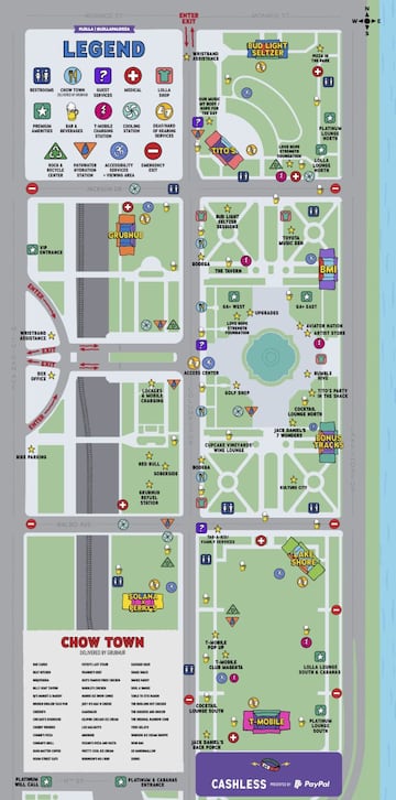 Mapa del Lollapalooza 2021.