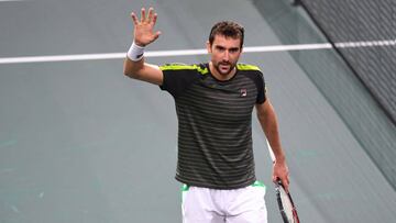 Cilic celebra su triunfo en el Masters de Par&iacute;s.