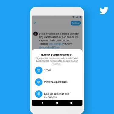 Novedades Twitter: Elegir quien puede responder a tu mensaje