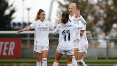 Carmona, Marta Cardona y Jakobsson, jugadoras del Real Madrid.