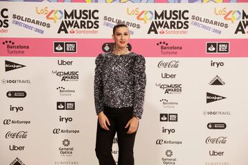 Safree, posando en el photocall de Los40 Music Awards.