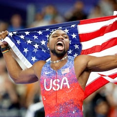 Noah Lyles, oro olímpico en el 100... por cinco milésimas