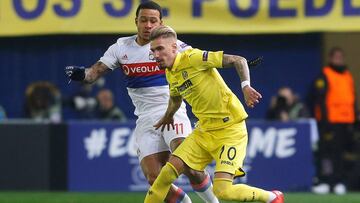 El jugador del Villarreal, Samu Castillejo, durante un partido de Europa League.