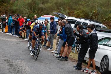 El ciclista español Mikel Landa, del Soudal Quick-Step, durante la etapa de hoy. 
