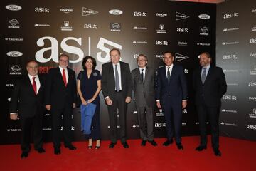 Alfredo Relaño, Juan Luis Cebrián, Victoria Montiel, Vicente Montiel, Manuel Polanco, Manuel Mirat y Juan Cantón