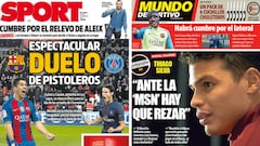 El PSG ya está en las portadas de Barcelona