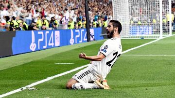 Isco celebra un gol del Real Madrid.